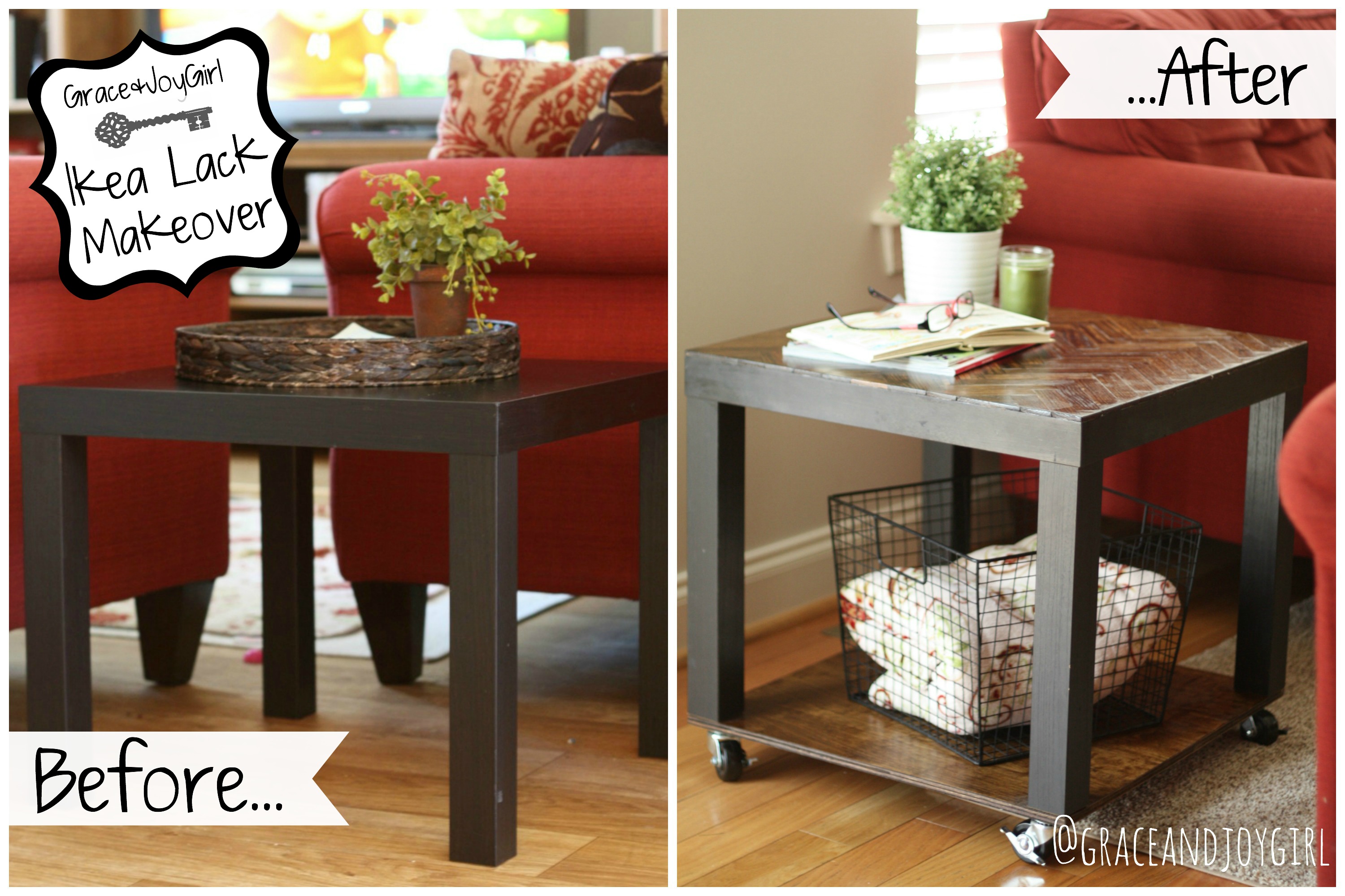 Before & After: IKEA Cutting Board to Industrial End Table